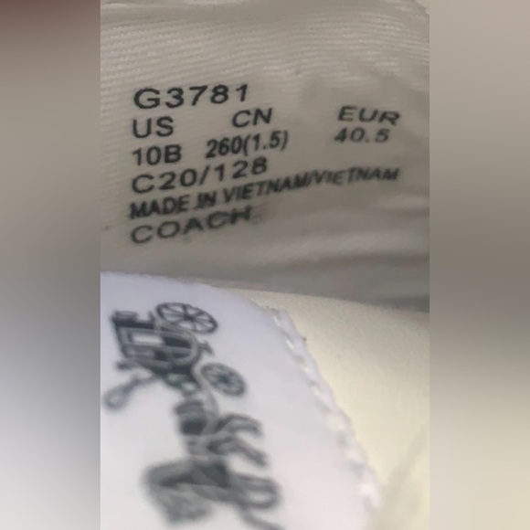 New Coach Porter Leather Fashion Sneaker Logo in Titanium White US 10 new in box - Picture 7 of 13